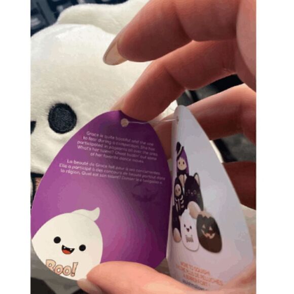 RARE! NWT Kellytoy Squishmallows Grace the Ghost 5" Stuffed Plush - Picture 5 of 5